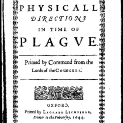 Plagues in Early Modern&nbsp;England